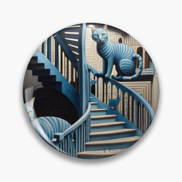 Item preview, Escher's Optical Illusion and Endless Walls and Stairs with Cats Impossible Construction designed and sold by Butler in the Home.