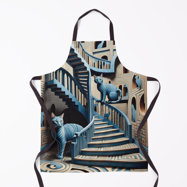 Item preview, Escher's Optical Illusion and Endless Walls and Stairs with Cats Impossible Construction designed and sold by Butler in the Home.