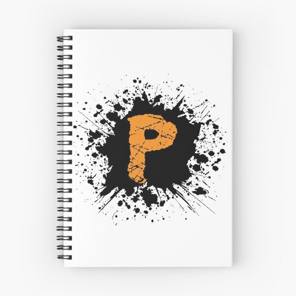 Item preview, Monogram P Grunge Black Grunge Splatter designed and sold by simplymonogram.