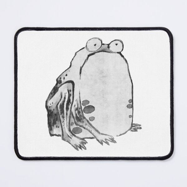 Item preview, Silent Haiku: Ito Jakuchus Frog Cutout in Black and White designed and sold by EmeraldeaArt.