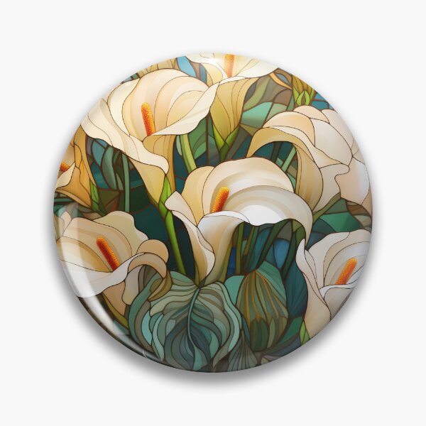 Artikelvorschau, Buntglas-Sonnenuntergang-Calla-Lilien entworfen und verkauft von Matt's Artificial Nature.