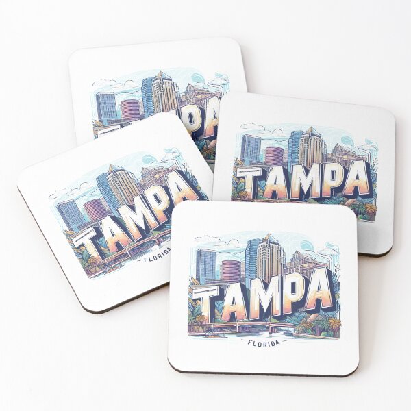 Item preview, Tampa Florida Watercolor Illustration designed and sold by PaintMeWorld.