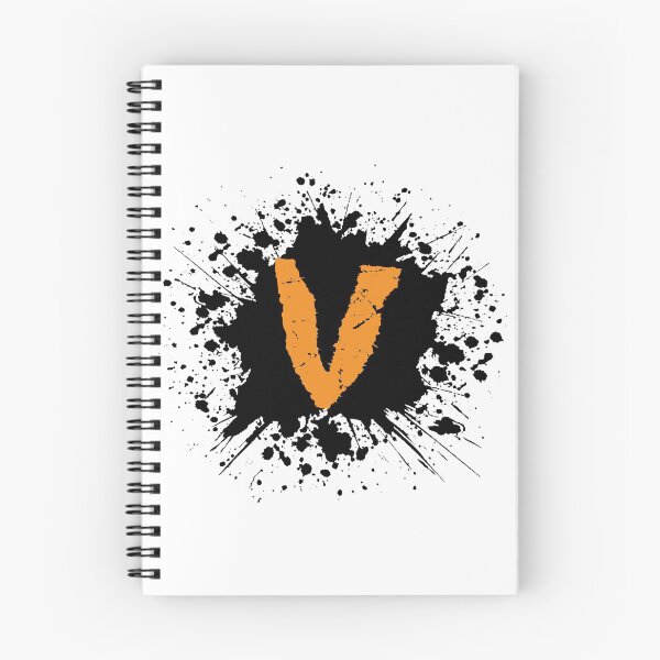 Item preview, Monogram V Grunge Black Grunge Splatter designed and sold by simplymonogram.