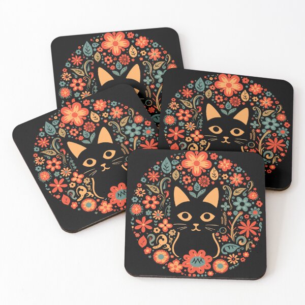 Item preview, Mushroom Kitty Floral designed and sold by MushMagicWear.