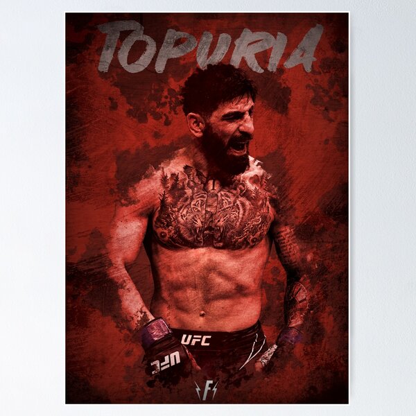 Poster Ilia Topuria UFC - Stampa Su Tela 30x45cm, Decorazione Wall Art Per Appassionati