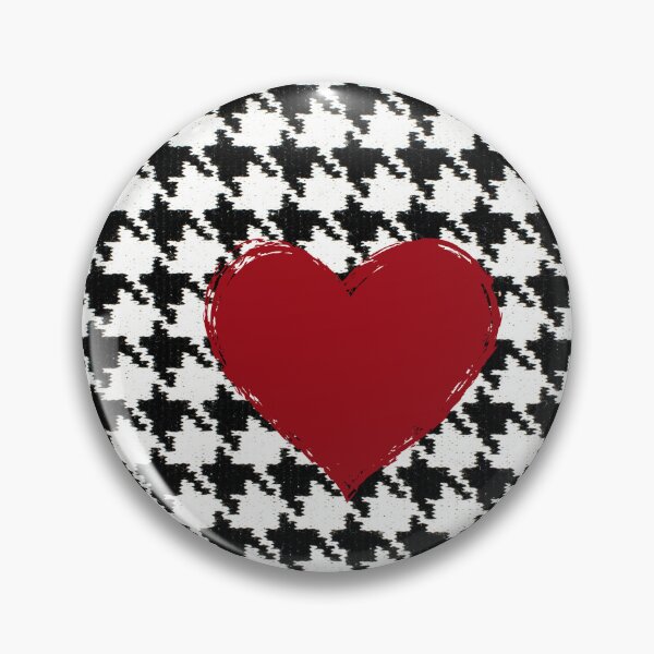 Item preview, Houndstooth and Crimson Heart designed and sold by stargazerhill.