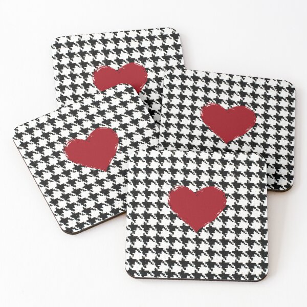 Item preview, Houndstooth and Crimson Heart designed and sold by stargazerhill.