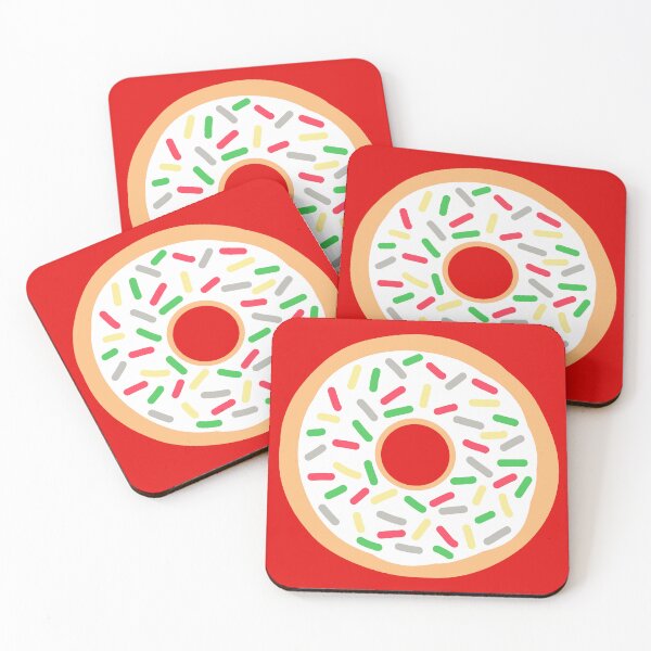 Item preview, Christmas donut-red background designed and sold by charmednight.