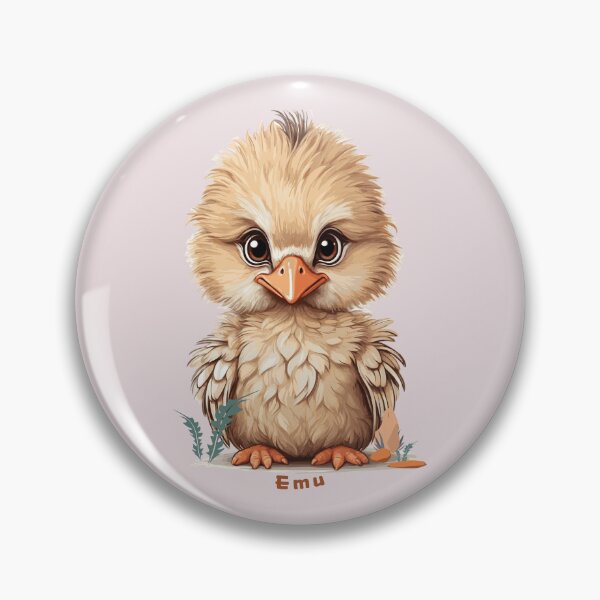 Item preview, Kawaii Emu Chick - Fluffy Feathers and Endearing Eyes designed and sold by MvuuStudio.