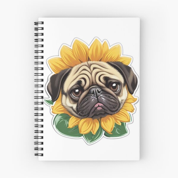 Item preview, Pug Sunflower Face Cute Pug T Shirt Merch designed and sold by PRINTS2HOT.