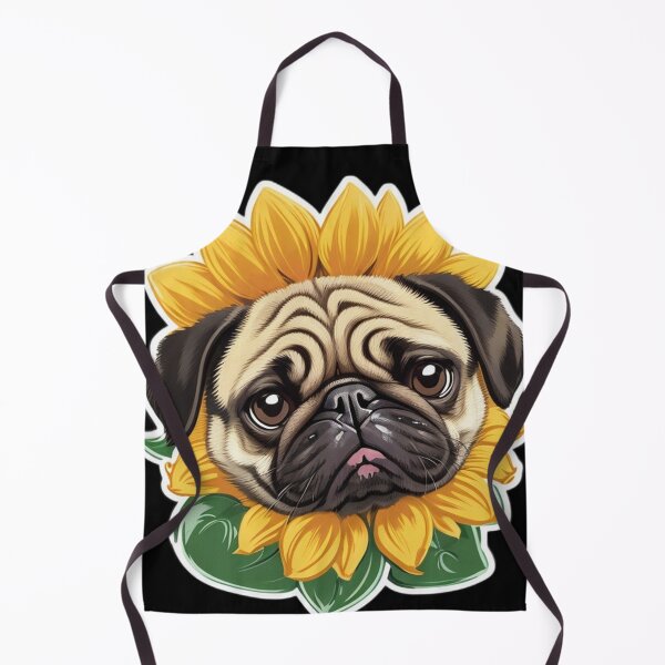 Item preview, Pug Sunflower Face Cute Pug T Shirt Merch designed and sold by PRINTS2HOT.