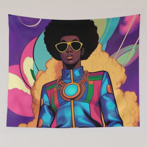 Item preview, Afro-futuristic fashion print  designed and sold by Roxburylane.