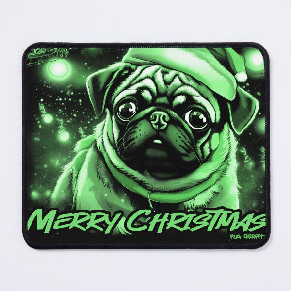 Item preview, Pug HAPPY HOLIDAYS 76 MERRY CHRISTMAS    designed and sold by RedBluffTraders.