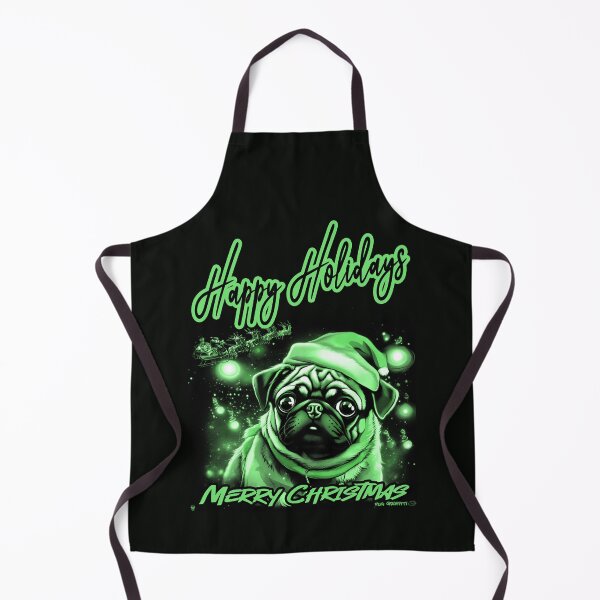 Item preview, Pug HAPPY HOLIDAYS 76 MERRY CHRISTMAS designed and sold by RedBluffTraders.