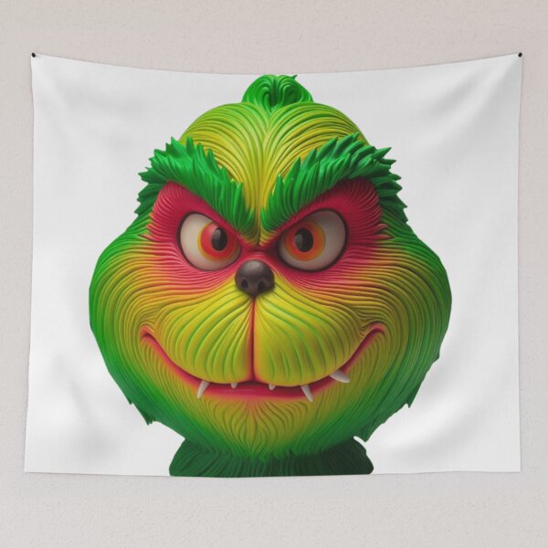 Item preview, The Grinch Grinning Head - Super Ugly designed and sold by erkabees.