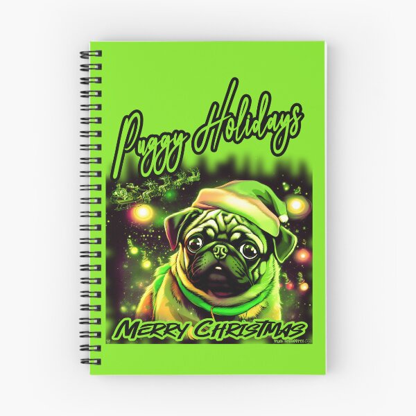 Item preview, Pug HAPPY HOLIDAYS 76 MERRY CHRISTMAS PUGGY HOLIDAYS designed and sold by RedBluffTraders.