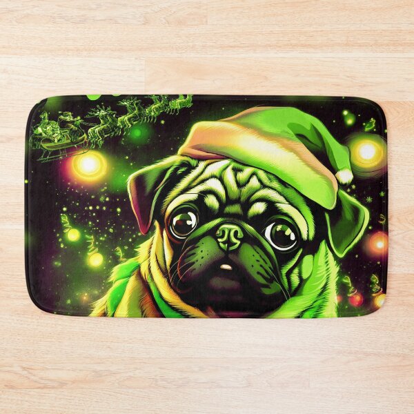 Item preview, Pug HAPPY HOLIDAYS 76 MERRY CHRISTMAS PUGGY HOLIDAYS designed and sold by RedBluffTraders.