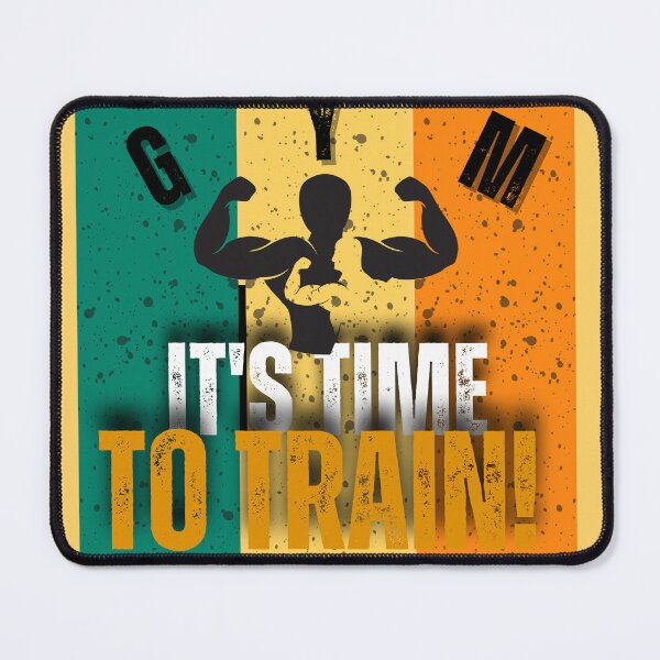 Item preview, GYM – IT’S TIME TO TRAIN designed and sold by BLACK DESIGNER⭐⭐⭐⭐⭐.