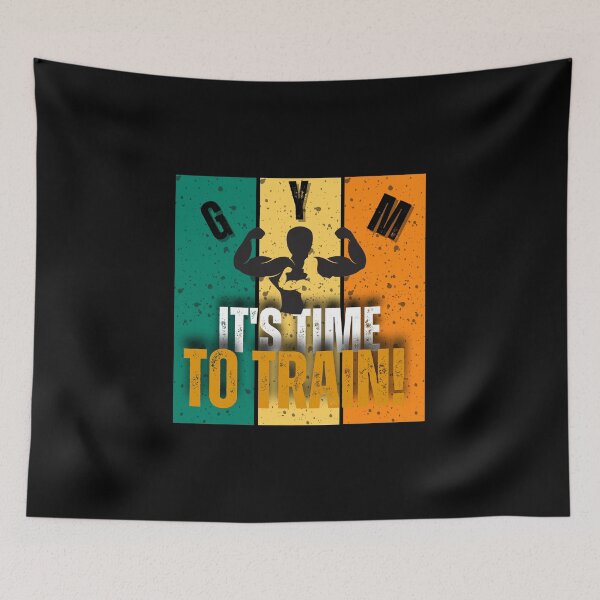 Item preview, GYM – IT’S TIME TO TRAIN designed and sold by BLACK DESIGNER⭐⭐⭐⭐⭐.