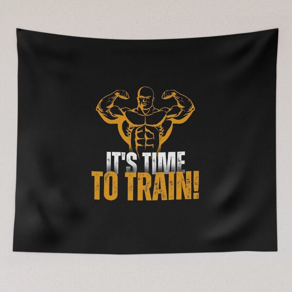 Item preview, GYM – IT’S TIME TO TRAIN designed and sold by BLACK DESIGNER⭐⭐⭐⭐⭐.