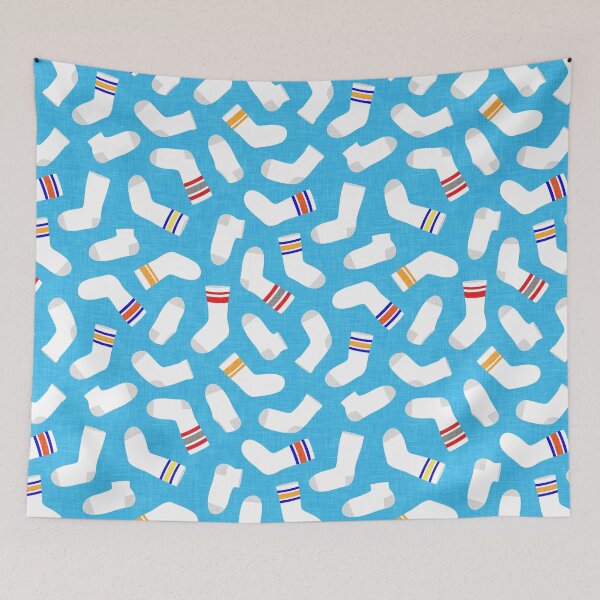Item preview, socks - bright blue designed and sold by littlearrow.