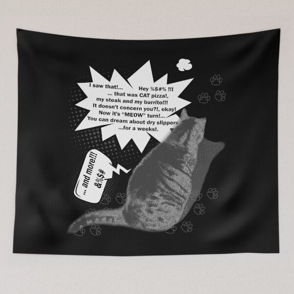 Item preview, Funny angry cat designed and sold by Licaon13.