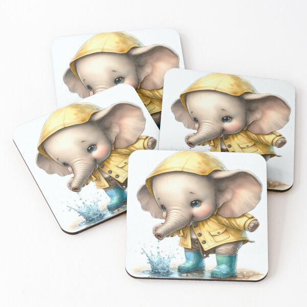 Item preview, Elephants playing in a puddle. designed and sold by growing-mom.