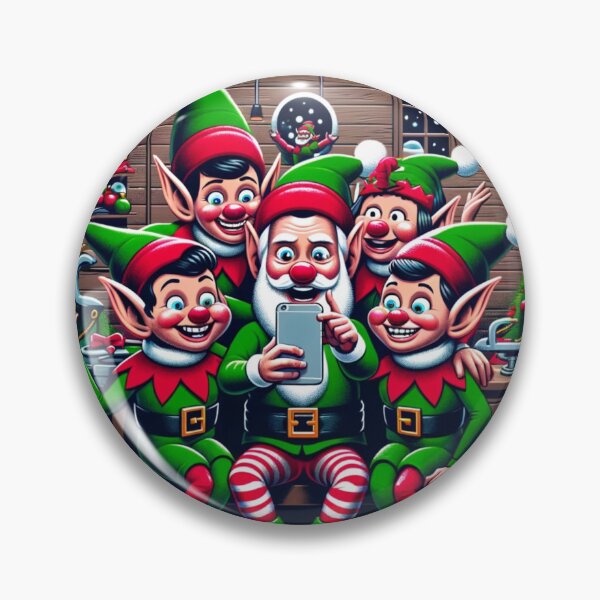 Item preview, Yuletide Elves Selfie Spectacular: A Unique Merry Snapshot designed and sold by ArtFeverShop.