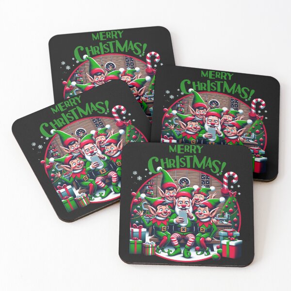Item preview, Yuletide Elves Selfie Spectacular: A Unique Merry Snapshot designed and sold by ArtFeverShop.