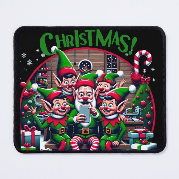 Item preview, Yuletide Elves Selfie Spectacular: A Unique Merry Snapshot designed and sold by ArtFeverShop.