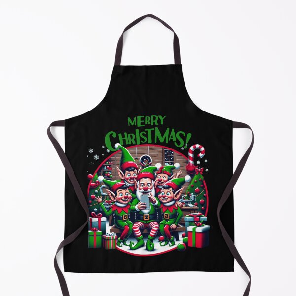 Item preview, Yuletide Elves Selfie Spectacular: A Unique Merry Snapshot designed and sold by ArtFeverShop.