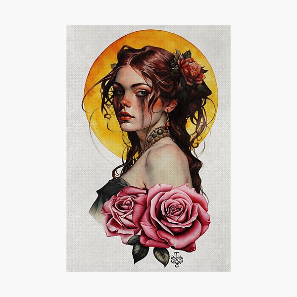 Item preview, Neo-Traditional lady design  designed and sold by Ulfenborg.