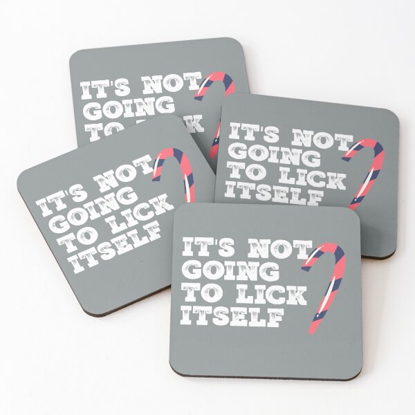 Item preview, It's Not Going To Lick Itself Funny Christmas Candy Cane designed and sold by Jollys-ArtShop.