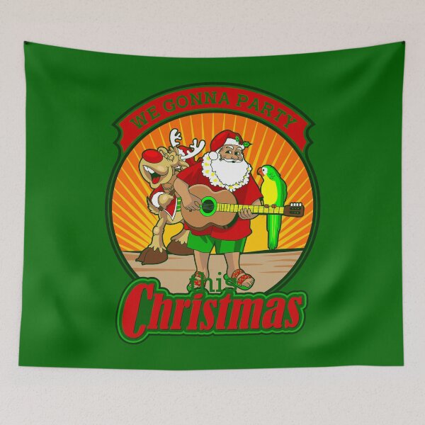 Item preview, hawaiian santa reindeer christmas party designed and sold by Gossip Rag.