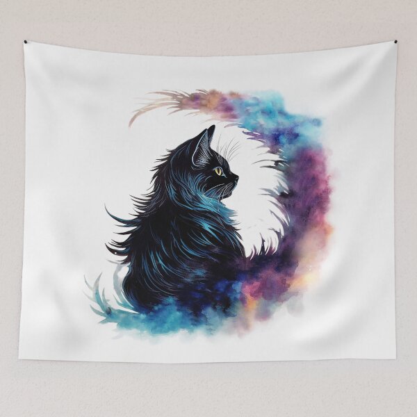 Item preview, Rainbow Crescent Moon Cat designed and sold by CatnipConclave.