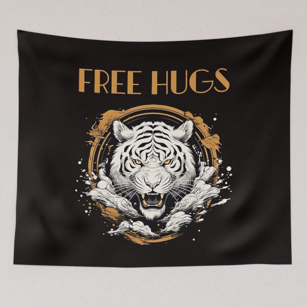 Item preview, Free Hugs Tiger  designed and sold by TigerRoseStudio.