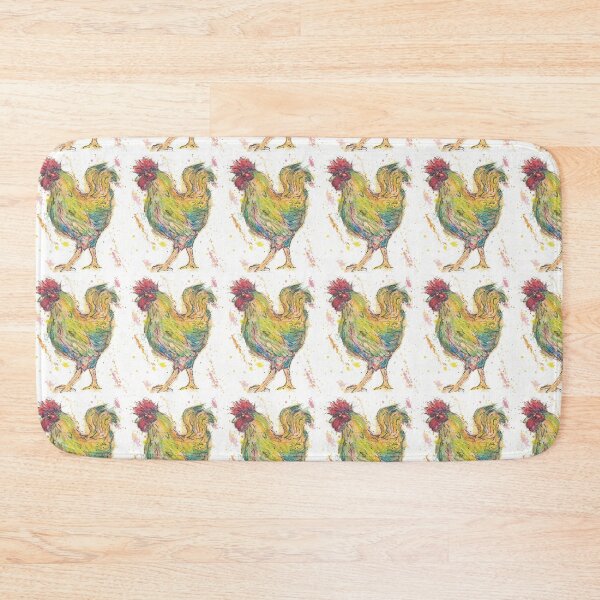 Item preview, Strutting rooster clucking in the backyard designed and sold by CrittersByLola.