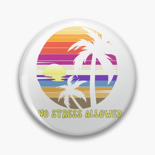 Item preview, Chase Sunsets, Not Stress: Retro Caribbean Sunset Art - 'No Stress Allowed' Décor designed and sold by Sun Sand & Sea Art.