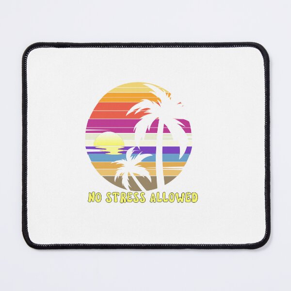 Item preview, Chase Sunsets, Not Stress: Retro Caribbean Sunset Art - 'No Stress Allowed' Décor designed and sold by Sun Sand & Sea Art.