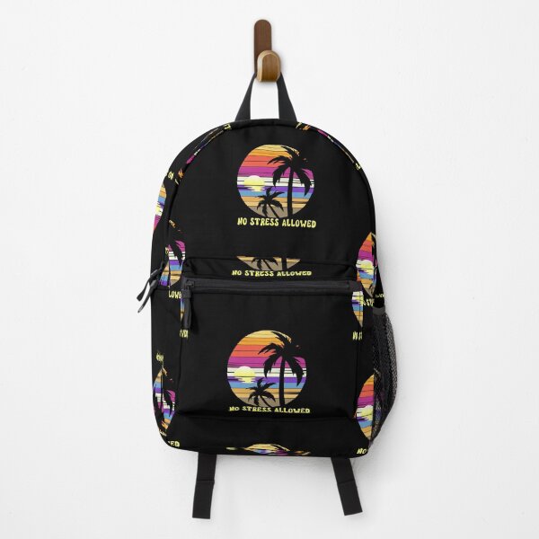Item preview, Chase Sunsets, Not Stress: Retro Caribbean Sunset Art - 'No Stress Allowed' Décor designed and sold by Sun Sand & Sea Art.