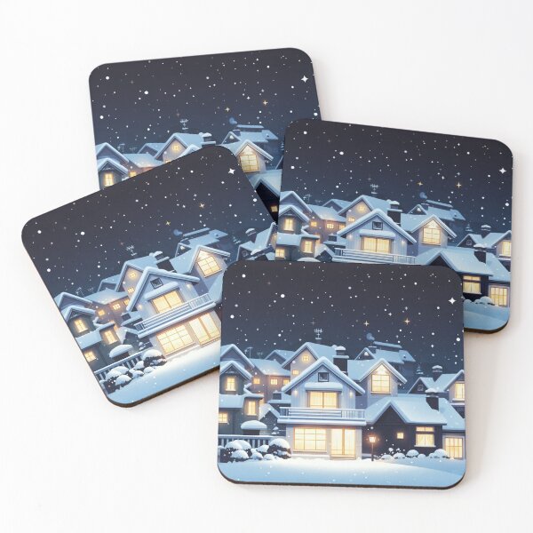 Item preview, A residential area in the middle of winter. designed and sold by growing-mom.