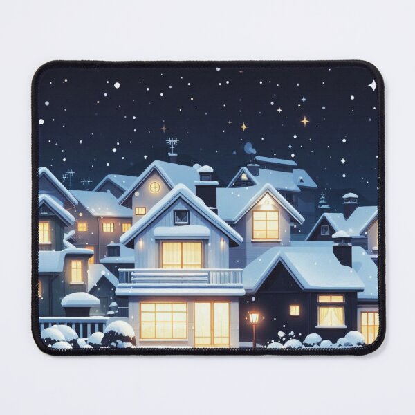 Item preview, A residential area in the middle of winter. designed and sold by growing-mom.