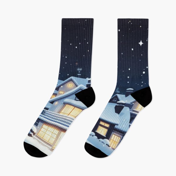 Item preview, A residential area in the middle of winter. designed and sold by growing-mom.