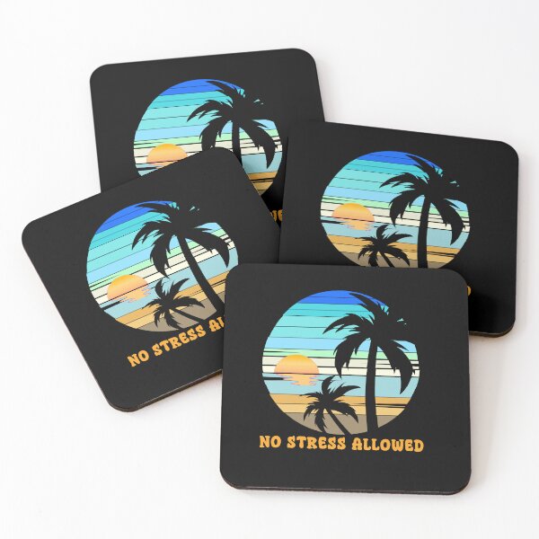 Item preview, Escape to Paradise: Vintage Caribbean Sunset - 'No Stress Allowed' Edition designed and sold by Sun Sand & Sea Art.