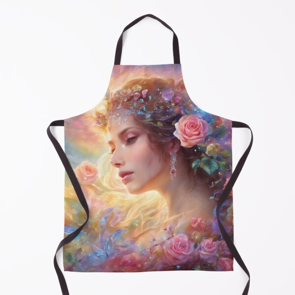 Item preview, Captivating Beauty: Woman Embraced by Radiant Roses with Mesmerizing Rainbow Petals designed and sold by UnitedColours.
