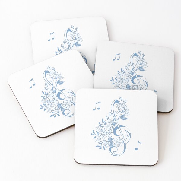 Item preview, Treble Clef Music Symbol Cerulean Frost Blue designed and sold by Ninjakandy.