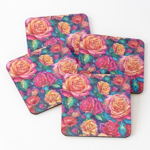 Item preview, Discover the Magic of Radiant Roses: Petals Bursting with Rainbow Colors designed and sold by UnitedColours.