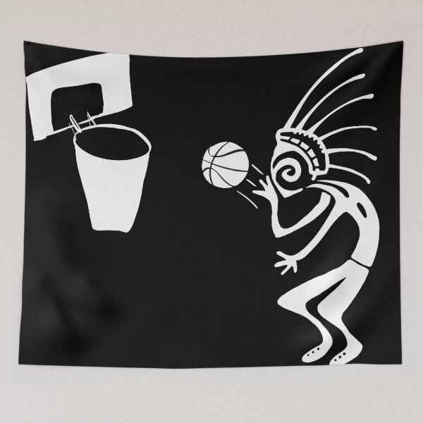 Item preview, Kokopelli basketball white designed and sold by nogamax.