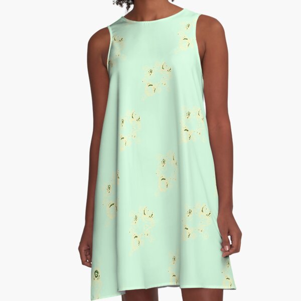 Cream canal flowers A-Line Dress