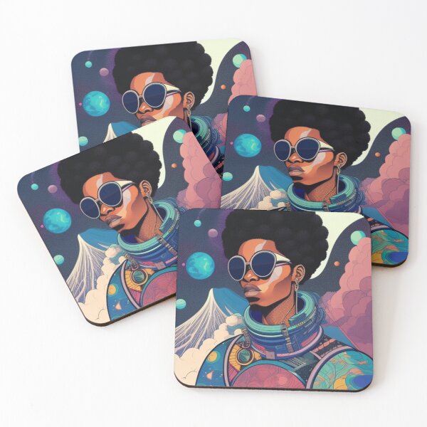 Item preview, Black astronaut fashion print  designed and sold by Roxburylane.